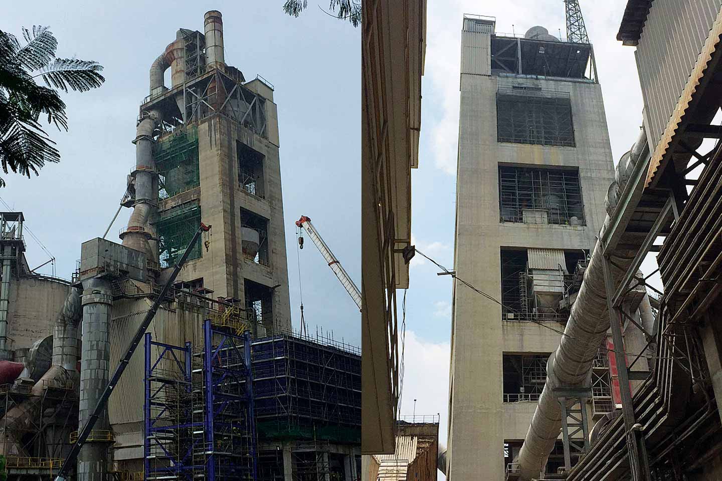 Reinforcement of the existing tower of the Bulacan Pre-Heater concrete plant