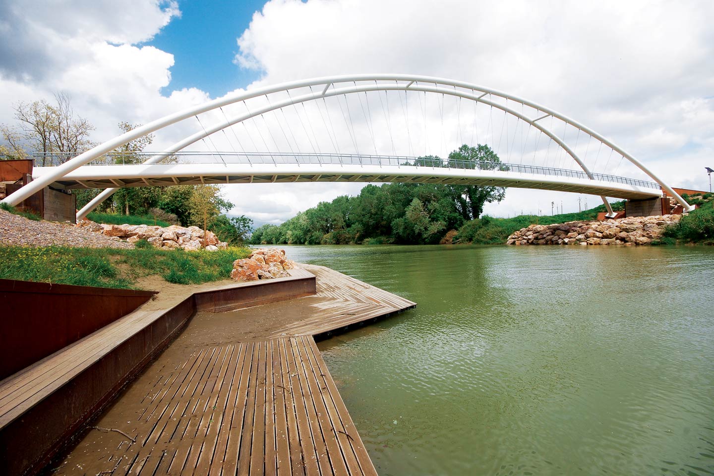 Ponte ciclo – pedonale – equestre sul fiume Ombrone
